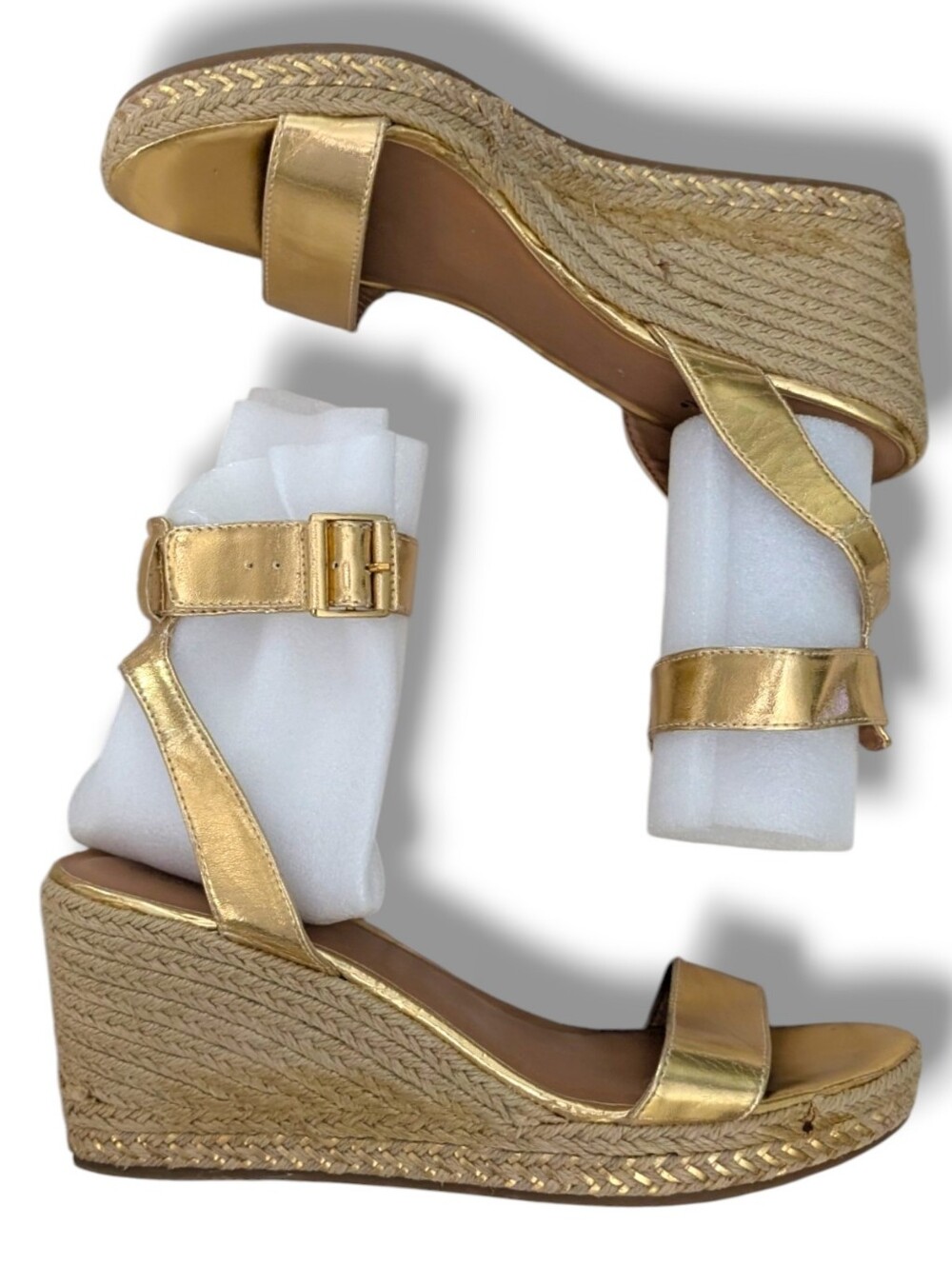 Lilly Pulitzer for Target Gold Espadrille Wedge Shoes Women's 10
